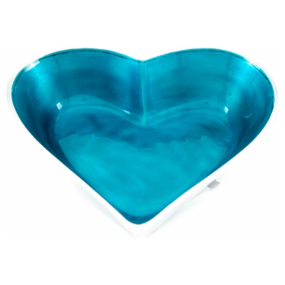 Tilnar Art Aluminium Collection - Heart Bowl Aqua