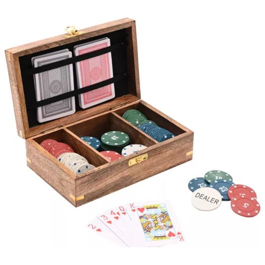 Wooden Poker Set