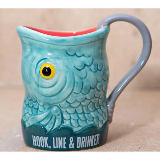 Hook Line and Drinker Fishing 18oz Mug