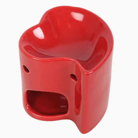 Red Heart Shaped Oil and Waxmelt Burner