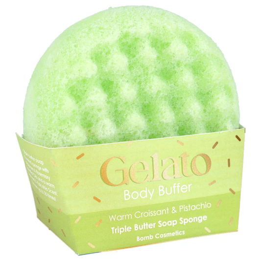 Croissant and Pistachio Gelato Body Buffer Shower Sponge