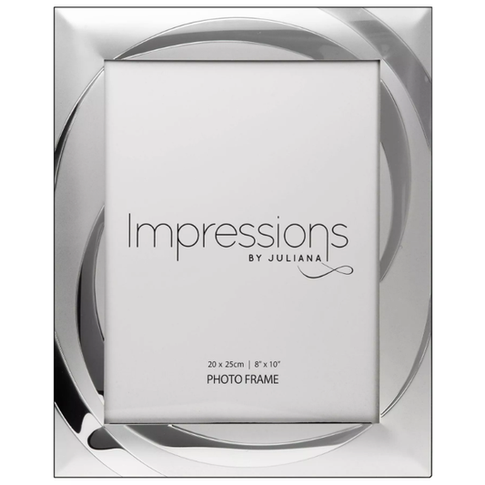 2 Tone Silver Plated Swirl Design Photo Frame