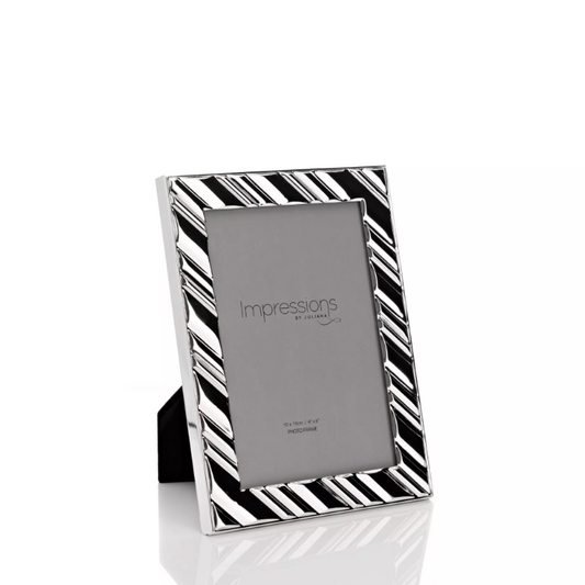 Textured Silver Plated Photo Frame