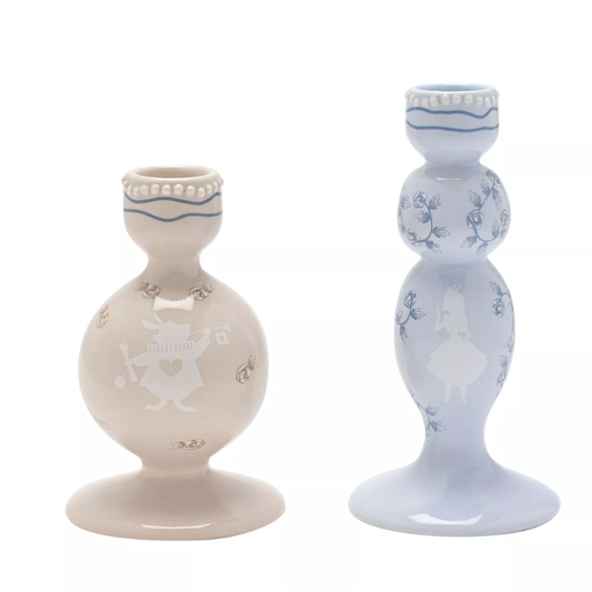 Disney Alice In Wonderland Ceramic Taper Candle Holders