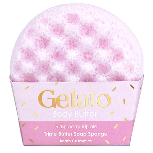 Raspberry Ripple Gelato Body Buffer Soap Sponge