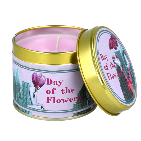 Day Of The Flowers Tin Candle