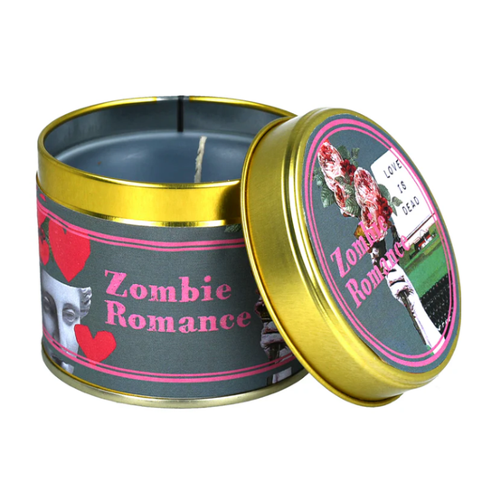 Zombie Romance Tin Candle