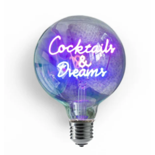 "Cocktails & Dreams" LED Filament Light Bulb
