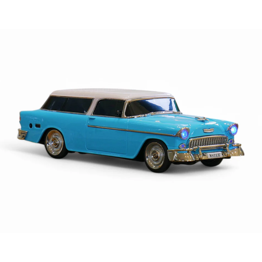 Blue Chevy Retro Bluetooth Speaker and FM Radio