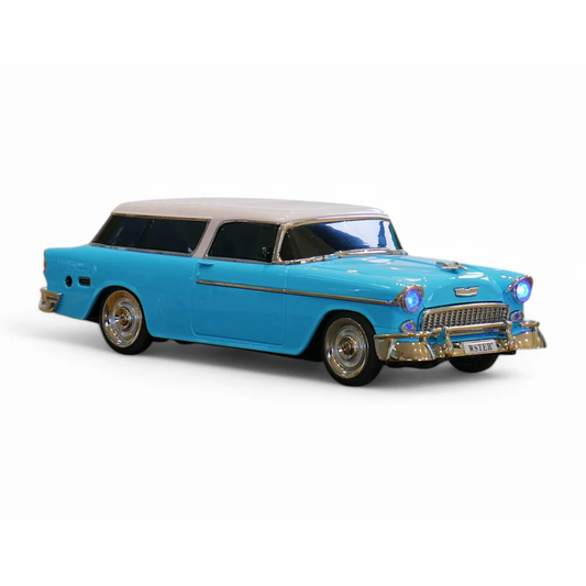 Blue Chevy Retro Bluetooth Speaker and FM Radio
