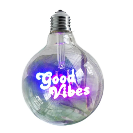 "Good Vibes" Screw Up LED Filament Light Bulb (Copy)