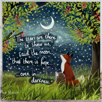 Fox Under The Moon Card - C2511 There Is Hope