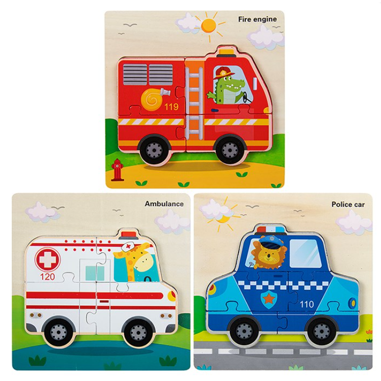 Emergency Vehicle 3D Puzzle Box Jigsaw