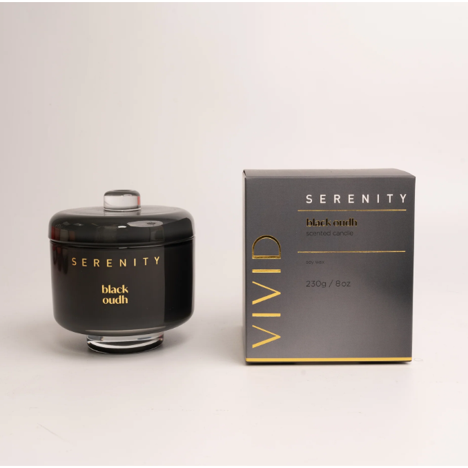 Vivid Black Oudh Candle