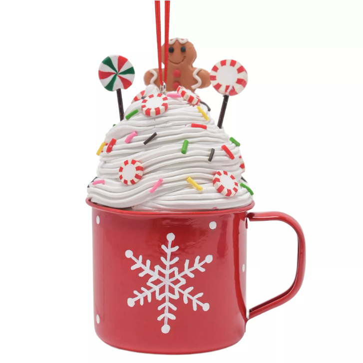 Gingerbread and Cream Lidded Christmas Mug