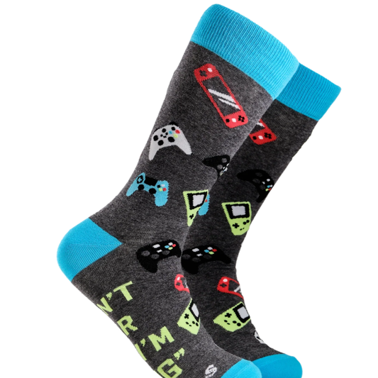 Socktopus Mens Gamer Socks - Grey #