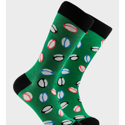 Socktopus Mens Bamboo Rugby - Green #