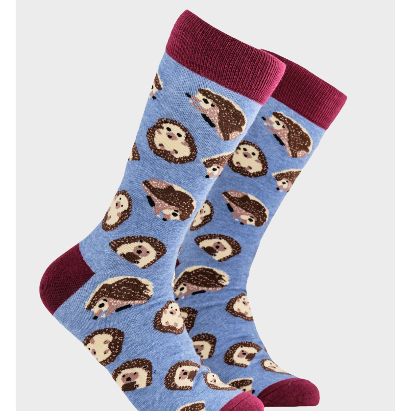 Socktopus Mens Hedgehog Socks - Prickly - Blue #