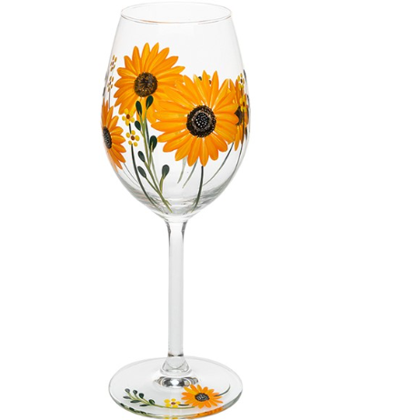 My Favourite Glass Sunflower Wine Glass