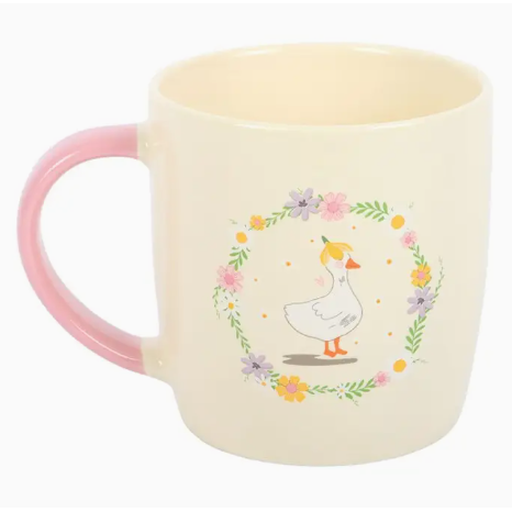 Floral Duck Ceramic Mug