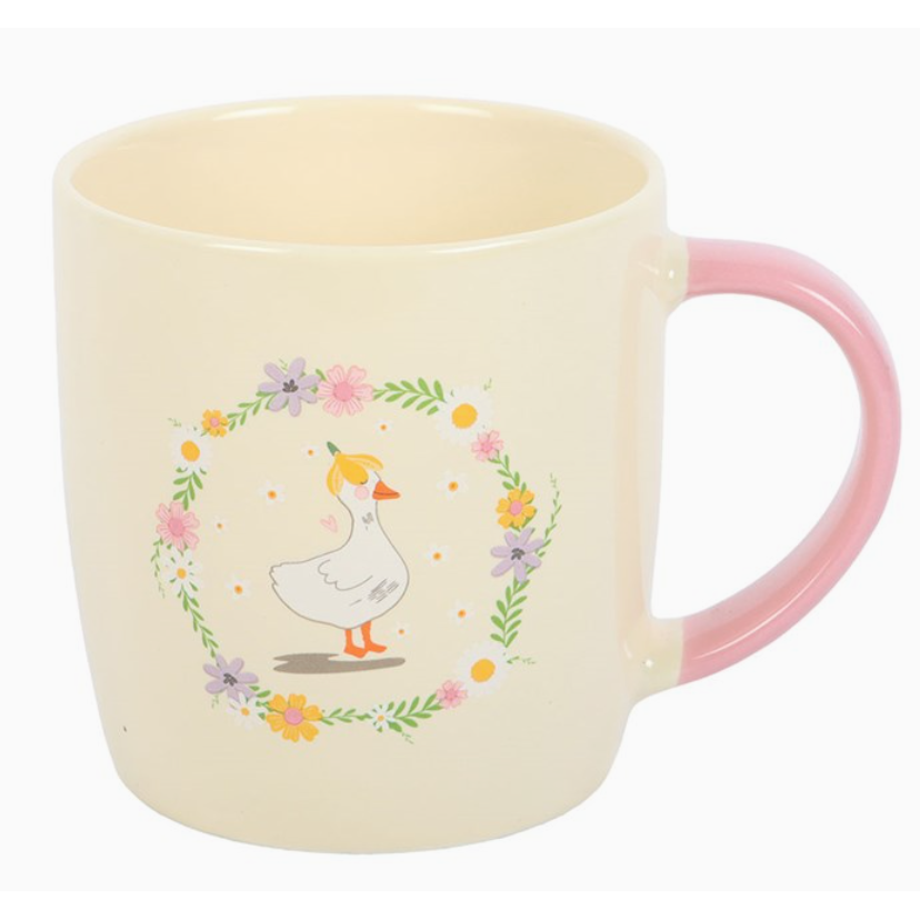 Floral Duck Ceramic Mug