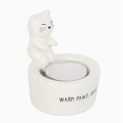 Warm Paws Happy Heart Ceramic Tealight Holder