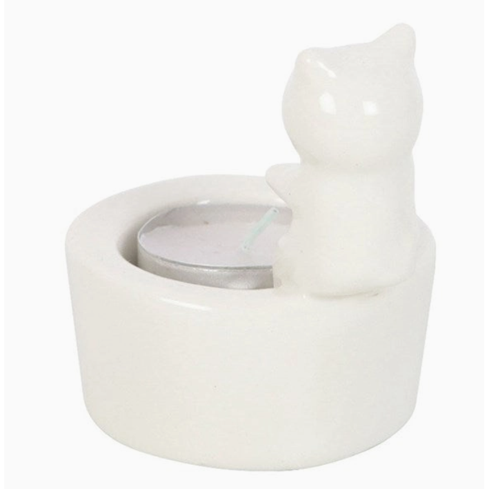 Warm Paws Happy Heart Ceramic Tealight Holder