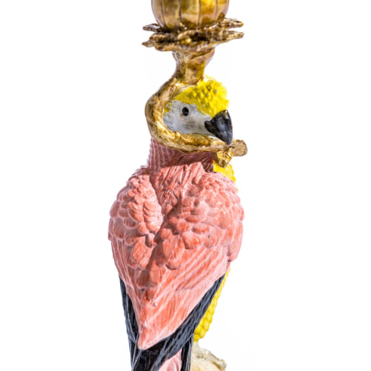 Antiquated Ornate Parrot Candle Holder
