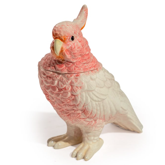 Parrot Ceramic Storage Jar