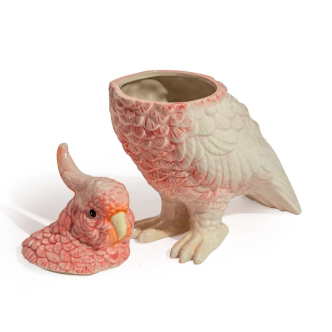 Parrot Ceramic Storage Jar