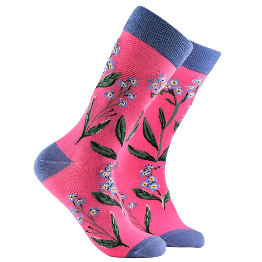 Socktopus Ladies Bamboo - Forget Me Mots Floral - Pink