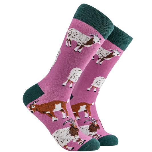 Socktopus Ladies Goat Lovers Socks - Mauve