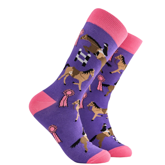 Socktopus Ladies Pony Socks - Pony Club - Purple