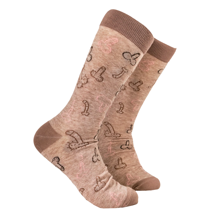 Socktopus Ladies Willy Socks - Sock And Balls - Oatmeal