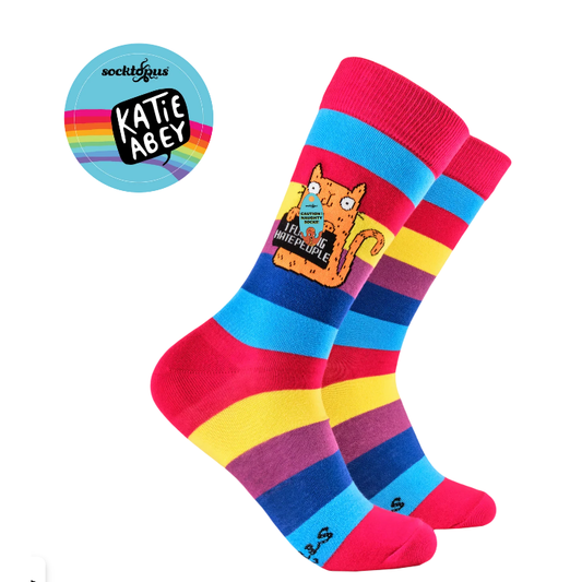 Socktopus Ladies - Katie Abey Socks - I F*!king Hate People - Multi