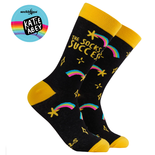 Socktopus Ladies - Katie Abey Socks - Socks Of Success - Black