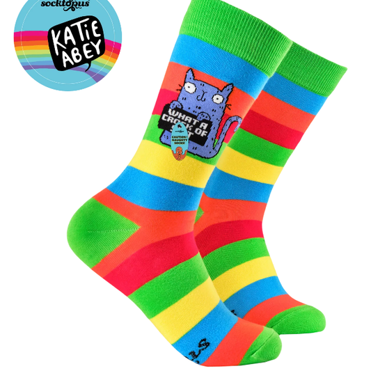 Socktopus Ladies - Katie Abey Socks - Crock Of Shit - Multi