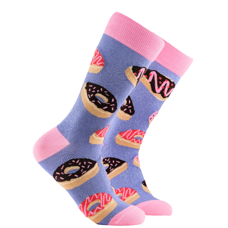 Socktopus Ladies - Doughnut Socks - Lavendar Lurex