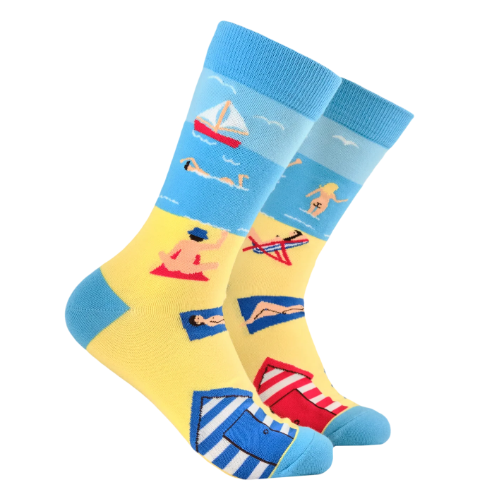 Socktopus Ladies - Life's A Beach Socks - Light Blue