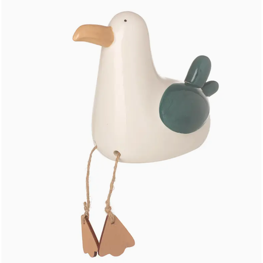 Dangly Leg Porcelain Sitting Seagull
