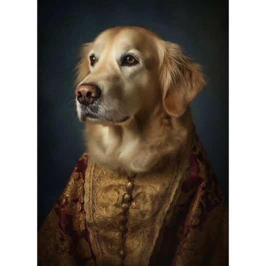 Golden Retriever Dog Portrait Matte Print