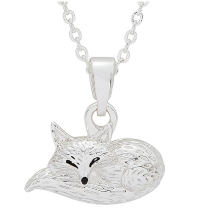 Fox Under The Moon - Friends And World Silver Plated Necklace