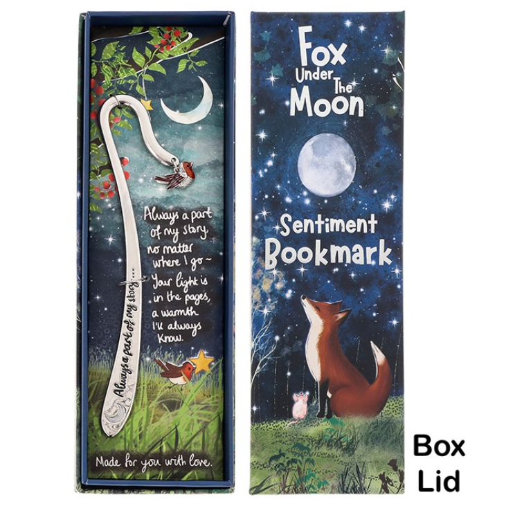 Fox Under The Moon - Part Of My Story Silver Plated Bookmark