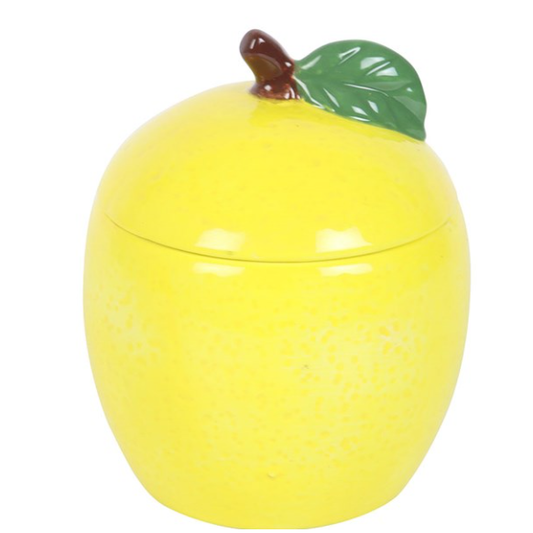 Lemon Shaped Ceramic Candle Jar