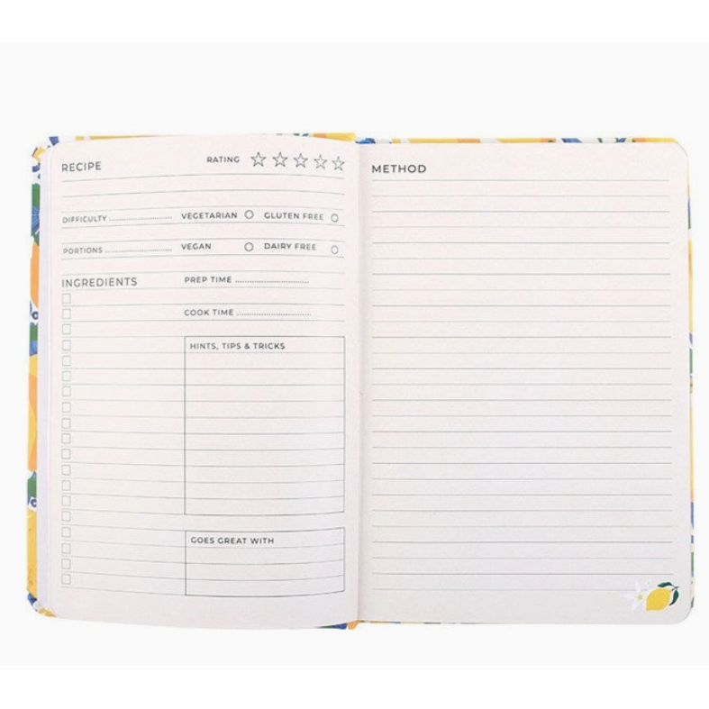 Recipe Journal A5 Italian Lemon Print