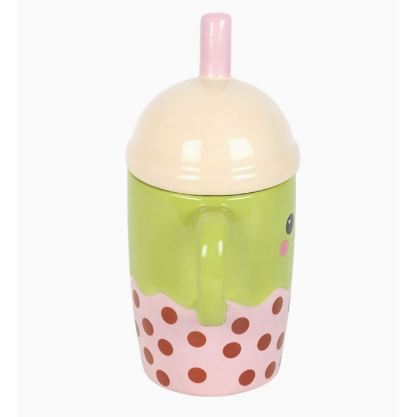 Kawaii Bubble Tea Lidded Mug