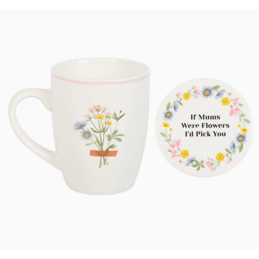 If Mums Were Flowers Mug & Coaster Set