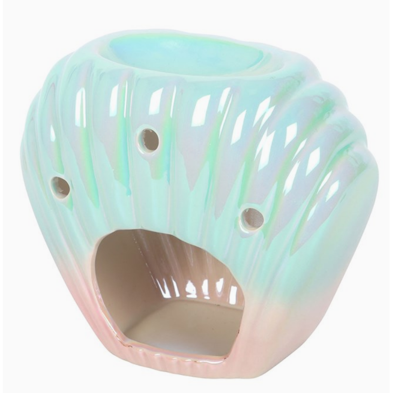 Iridescent Shell Coastal Oil Burner