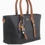 Shopper Textured Bag - Black
