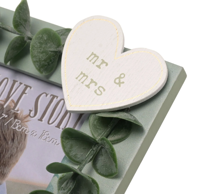 Mr and Mrs Wedding Photo Frame - Green